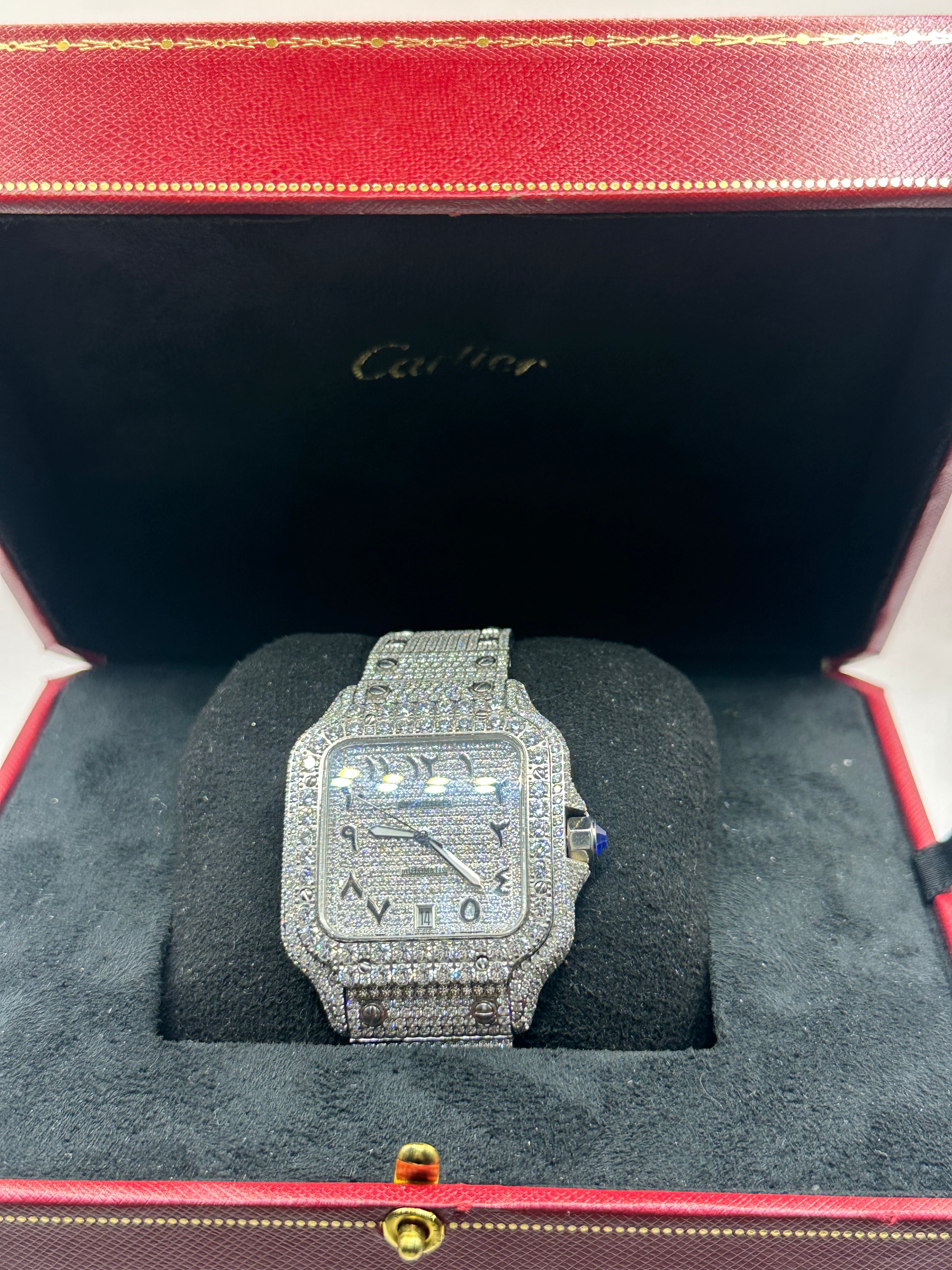 Cartier Santos Iced Out 41MM
