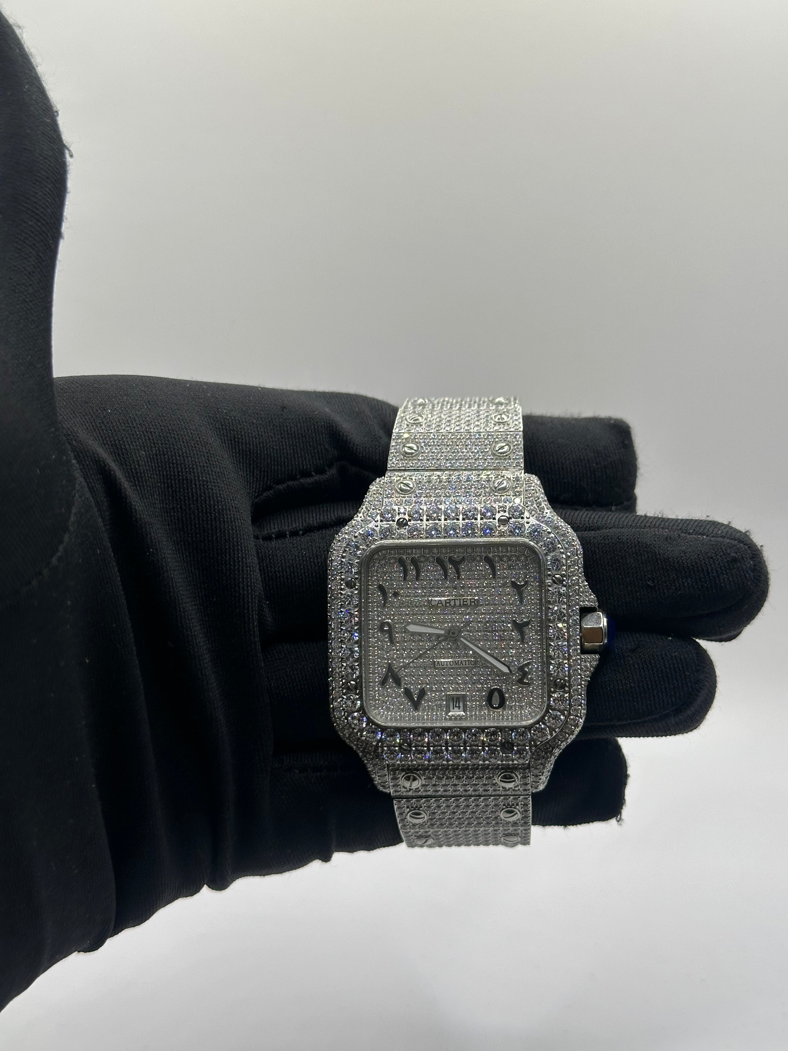 Cartier Santos Iced Out 41MM