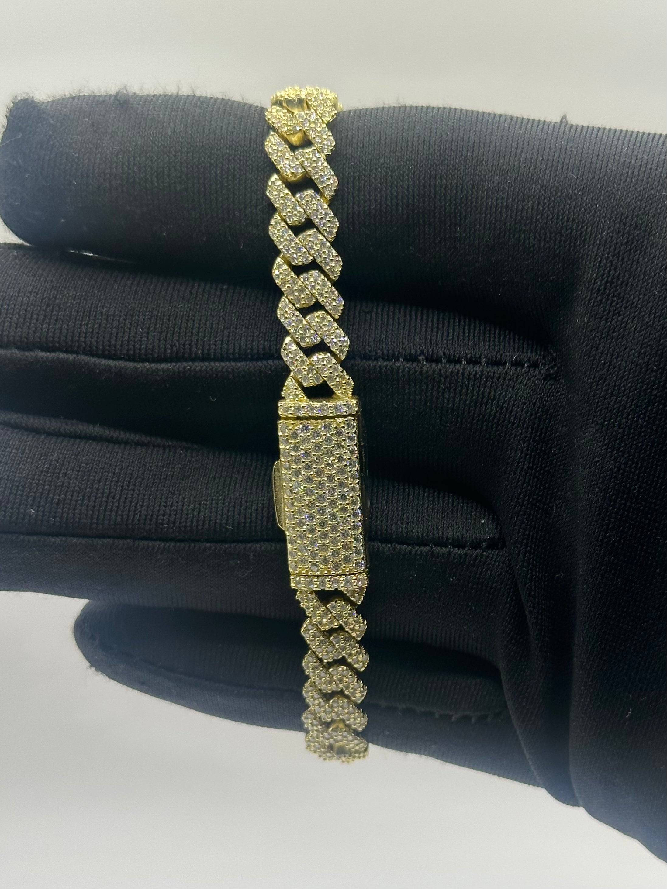 Pulso Cuban Links Bañado En Oro 8MM